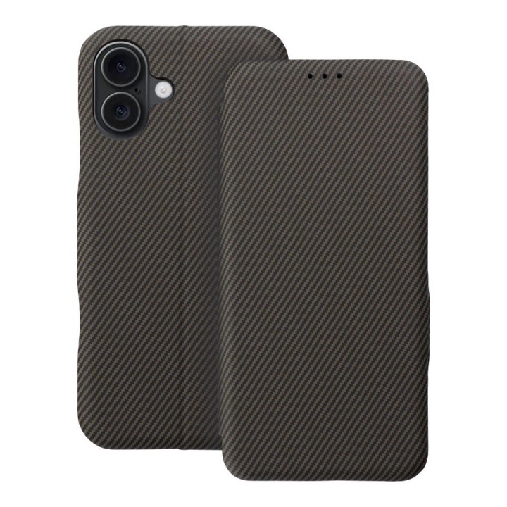 Чехол с клапаном для iPhone 16 PLUS Folio Side Magnet коричневый