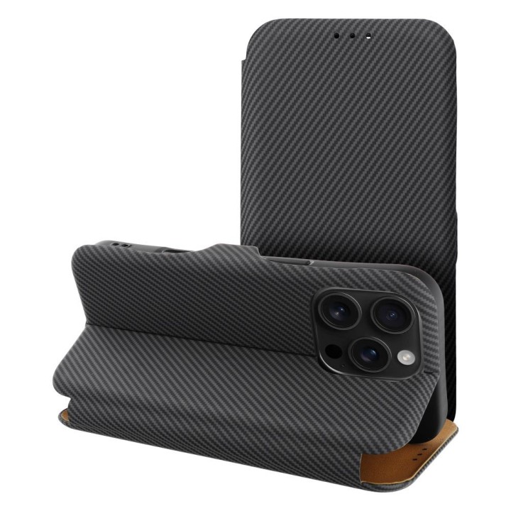 Чехол с клапаном для iPhone 16 PLUS Folio Side Magnet серый