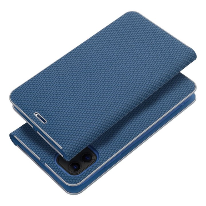 Kabura LUNA Book Carbon do IPHONE 14 Plus niebieski