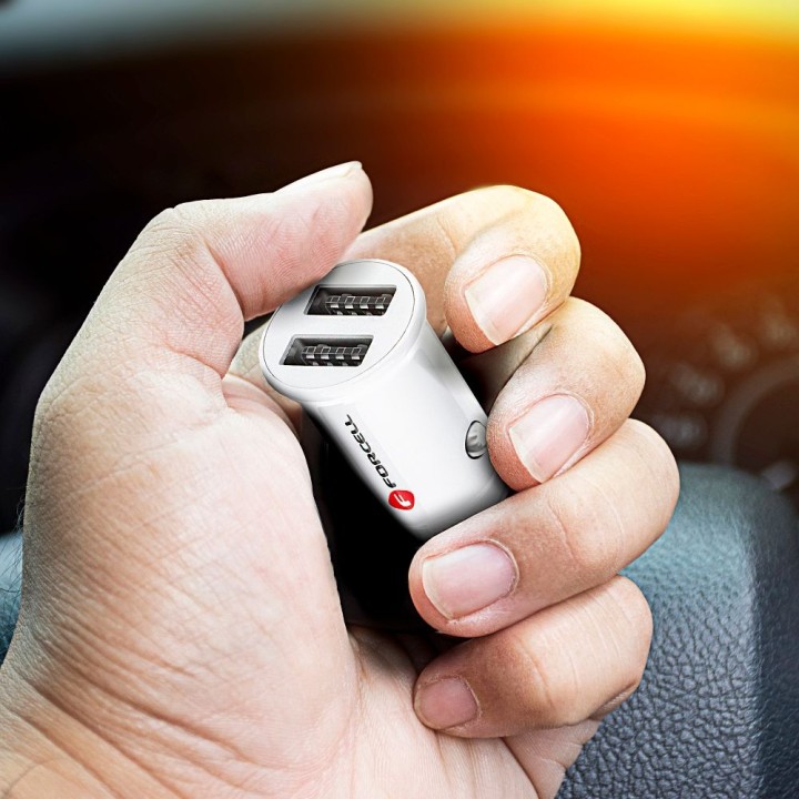 FORCELL car charger Mini 2xUSB 3,1A white CC-SJ02