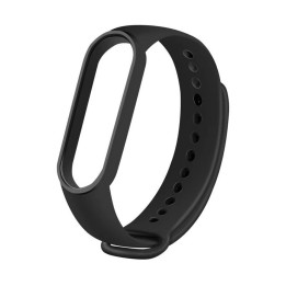 Strap silicone for XIAOMI Mi Band 5 / 6 / 7 black (01)