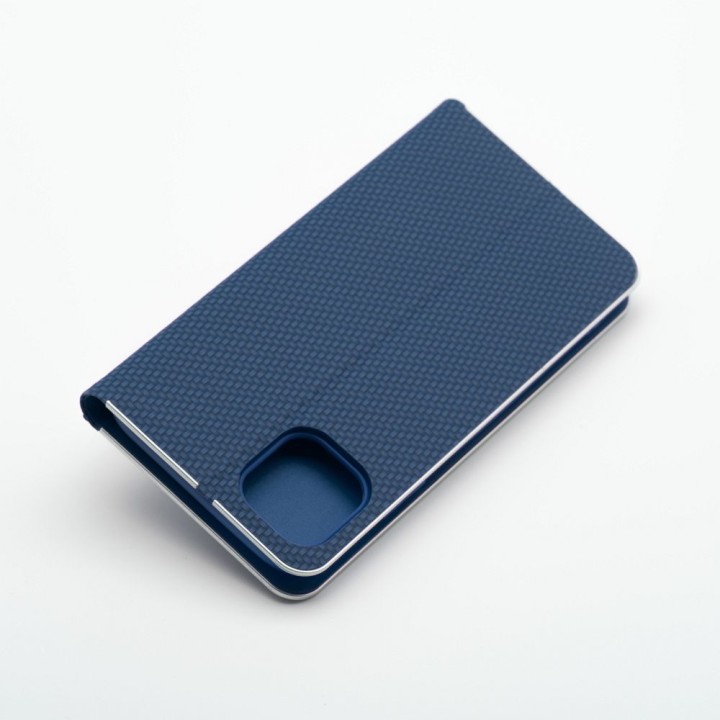 Чехол LUNA Book Carbon для IPHONE 14 Plus синий
