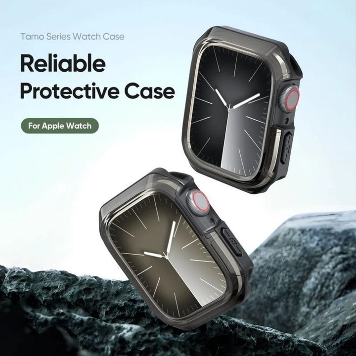 DUX DUCIS чехол TAMO для Apple Watch серии 10 46 mm прозрачный с черным