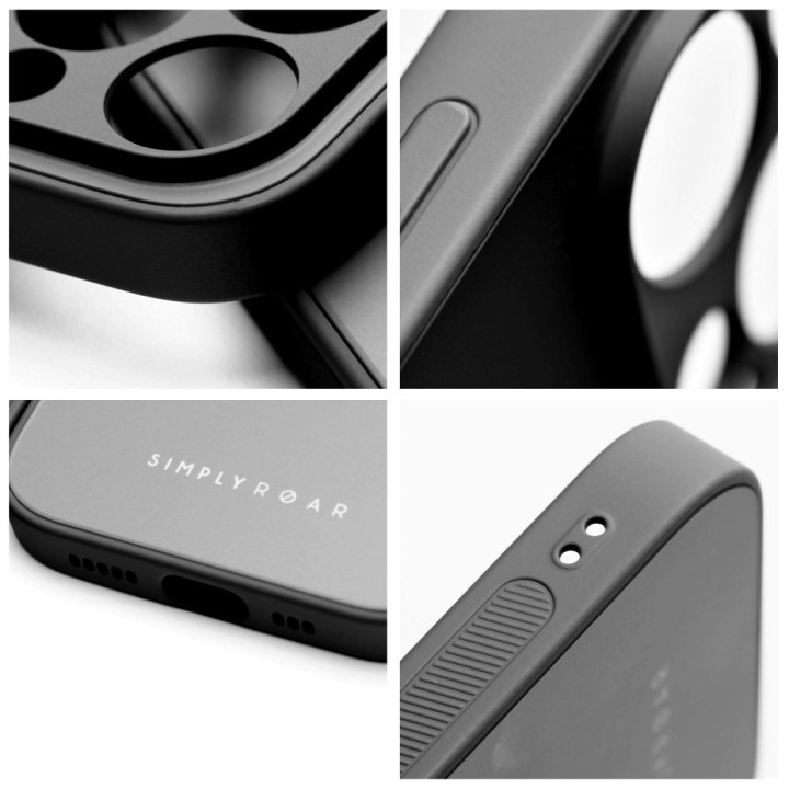 Чехол Roar Matte Glass Case - для iPhone 12 черный