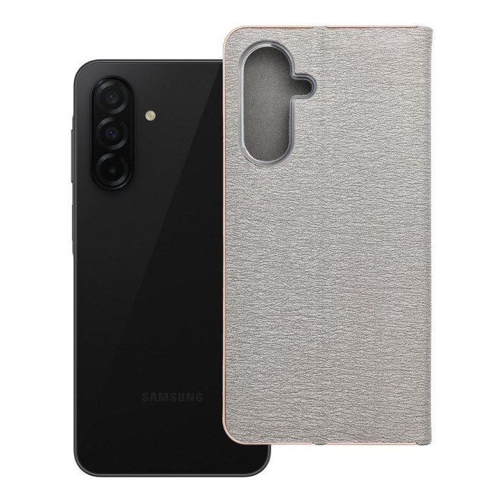 Чохол з клапаном для Samsung A26 5G Luna Book Gold сріблястий