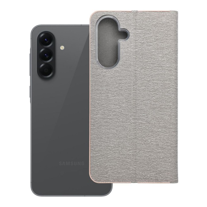 Etui z klapką na Samsung A56 5G Luna Book Gold srebrne