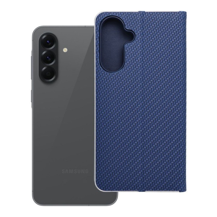 Чехол с клапаном для Samsung A56 5G Luna Book Carbon синий