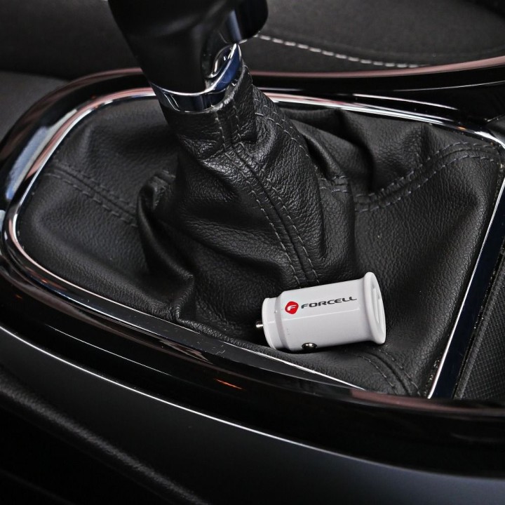 FORCELL car charger Mini 2xUSB 3,1A white CC-SJ02