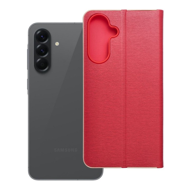 Flip case for Samsung A56 5G Luna Book Gold red