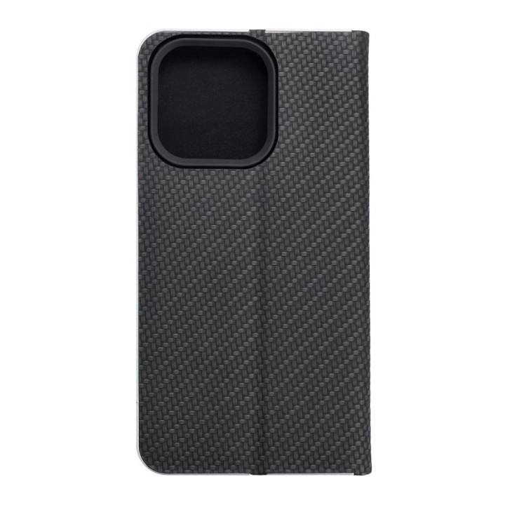 Чохол з клапаном для iPhone 14 PRO Luna Book Carbon чорний