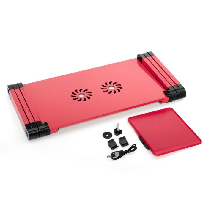 Stand for laptop universal adjustable + chłodzenie YL-803 red