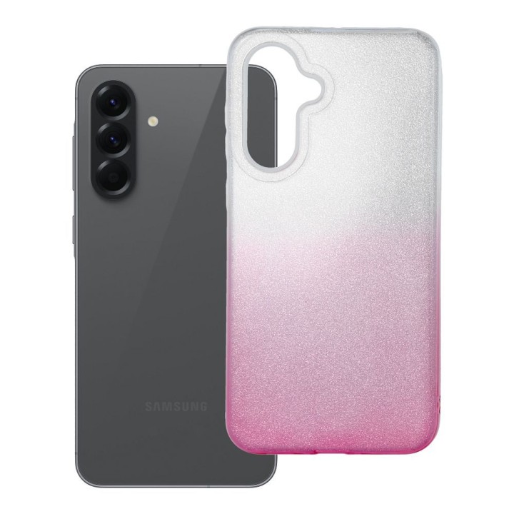 Чехол для Samsung A56 5G Shining прозрачный розовый