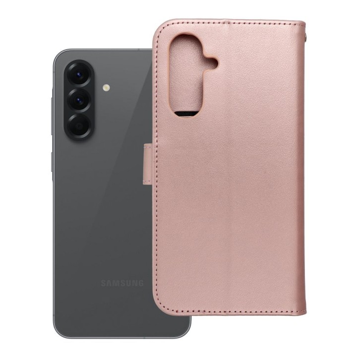 Etui z klapką na Samsung A56 5G Mezzo Book łapacz snów złoto-różowe