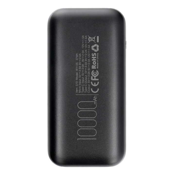 Повербанк Veger S10 (W1135) PD QC3.0 3A 20W 10000 mAh чорний