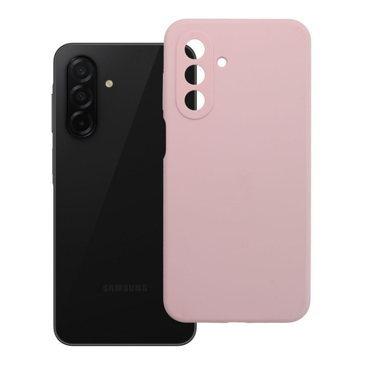 Чехол для Samsung A26 5G Silicone 2mm (camera protection) пудрово-розовый