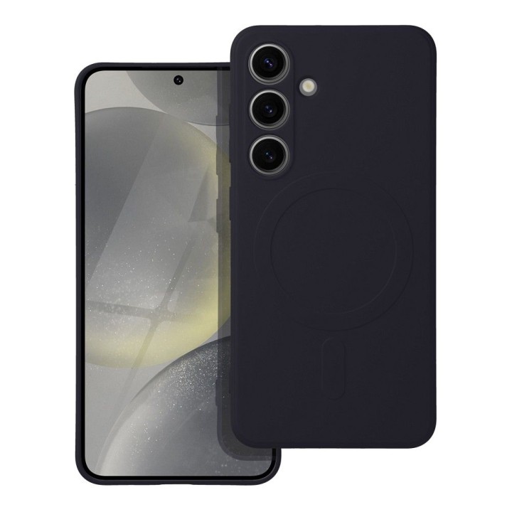 Case for Samsung A56 Silicone Mag Cover MagSafe compatible (camera protection) black