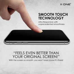 Загартоване скло для iPhone 13 / 13 PRO / 14 /16e / 17e (SE 4 2025) X-One Full Cover Extra Strong Матове (full glue) чорне