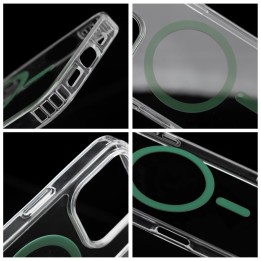 Case for iPhone 12 / 12 PRO Drop Glue Colorful Ring Mag Cover MagSafe compatible dark green