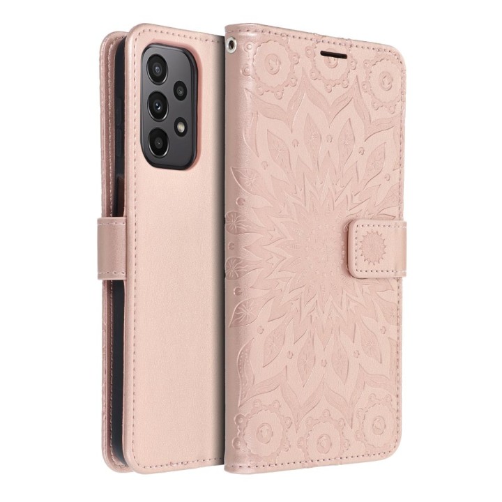 Etui z klapką na Samsung A23 5G Mezzo Book mandala złoto-różowe