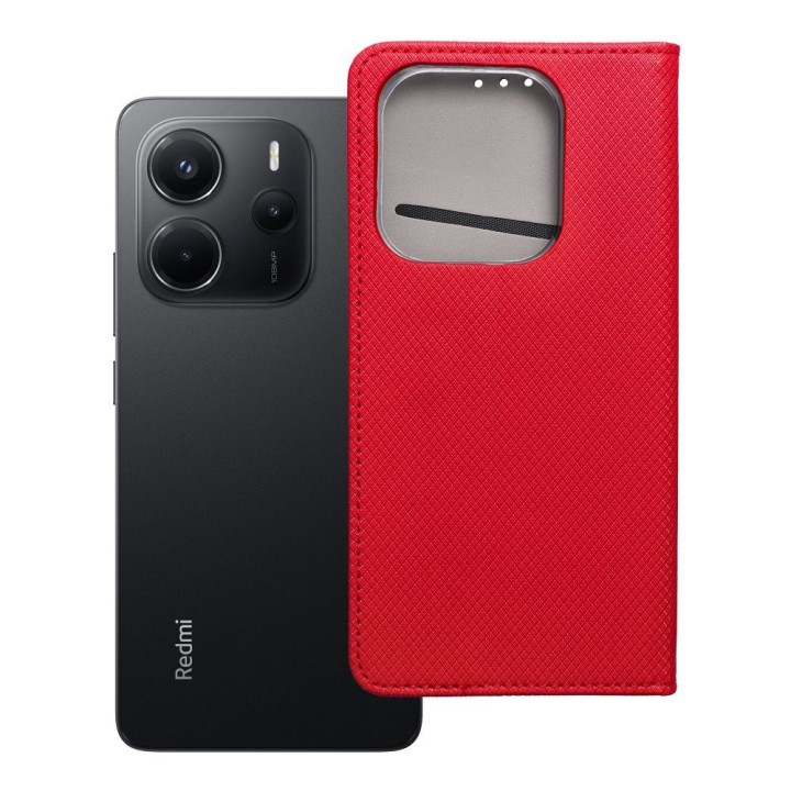 Чохол з клапаном для Xiaomi Redmi NOTE 14 4G (GLOBAL - 163,25mm x 76,55mm x 8,16mm) Smart Case Book червоний