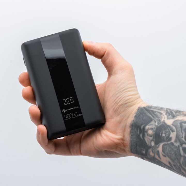 Power bank Forcell F-Energy Energo P20K2 QC3.0 PD 3A 22,5W 20000 mAh black 0INT