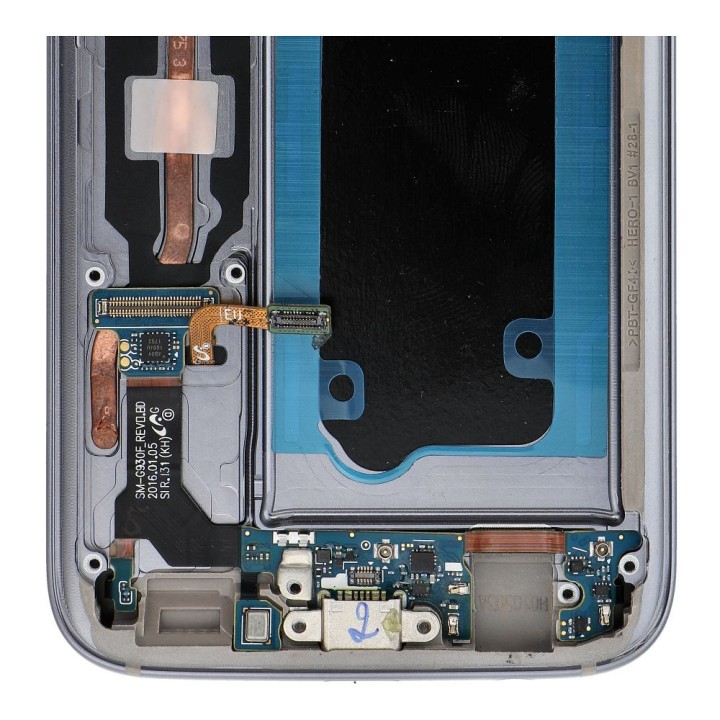 FixCell LCD display for SAMSUNG S7 with frame black (refurbished)