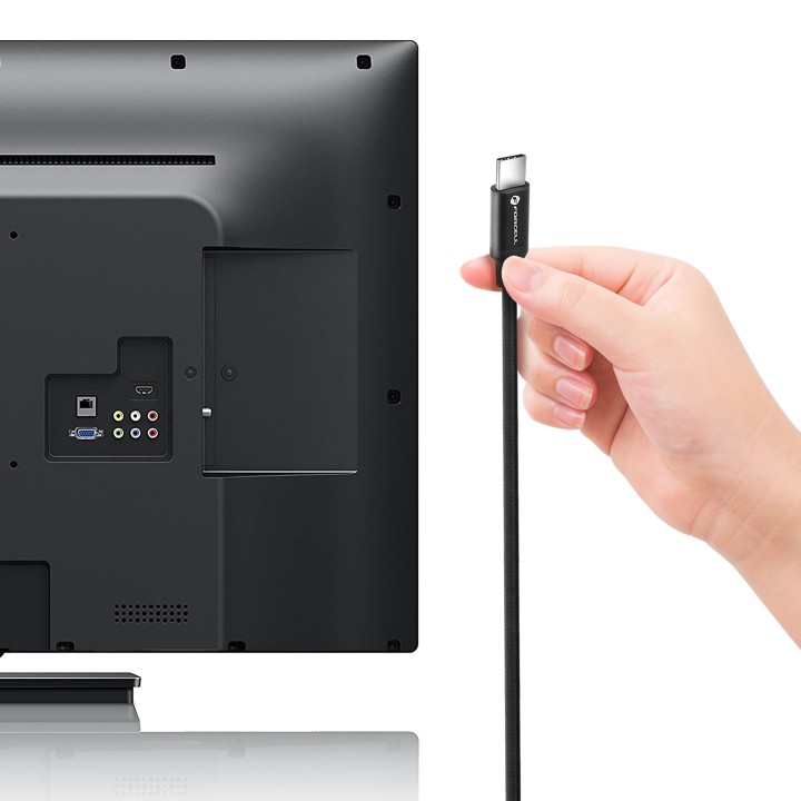 Кабель USB-C – USB-C Forcell F-Energy QC4.0 PD 5A 100W E-mark / 4K / Thunderbolt / 20Gbit/s 1 m C391 черный