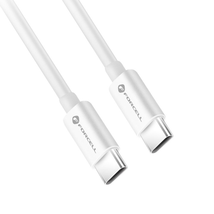 Cable USB C to USB C Forcell F-Energy QC4.0 PD 5A 100W 2 m C339 white