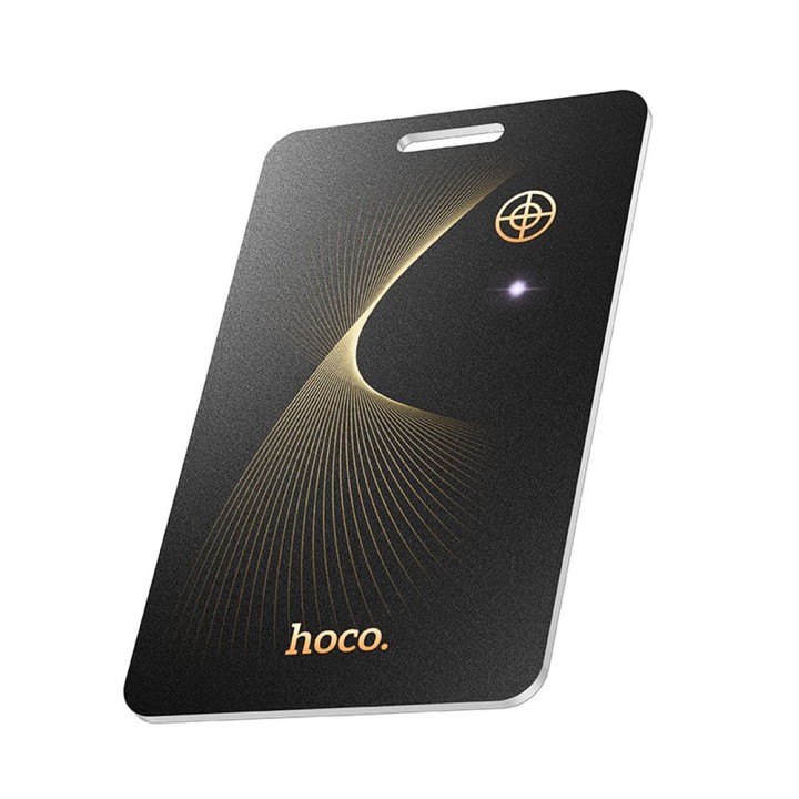 Трекер, совместимый с Apple Find My Hoco, в форме карты E92 черный