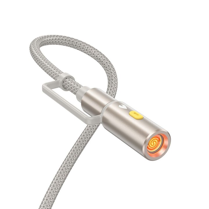 Cable All-in-one USB A / USB C to USB C / car cigarette lighter Hoco 3A 60W 1,2 m U138 grey