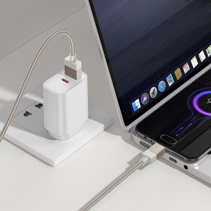 Кабель USB A — USB C Hoco 3A 1 m X110 золотий