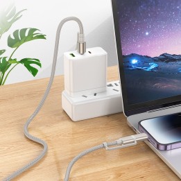 Cable All-in-one USB C / Lightning for USB C / Zapalniczka car Hoco PD 3A 60W 1,2 m U138 black