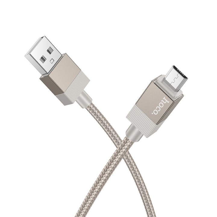 Кабель USB A — Micro USB Hoco 2,4A 1 m X110 золотой