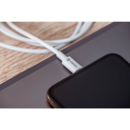 Кабель USB A для Lightning Forcell F-Energy MFi 2,4A 12W 1 m C703 білий