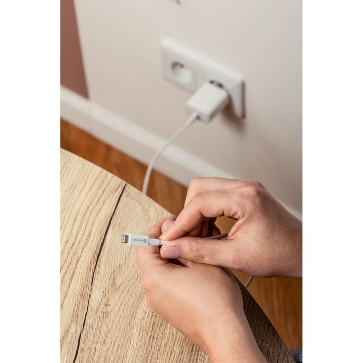 Кабель USB A для Lightning Forcell F-Energy MFi 2,4A 12W 1 m C703 белый