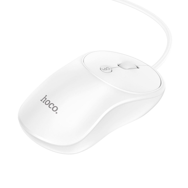 Mouse wired Hoco USB A 1600 dpi GM13 white