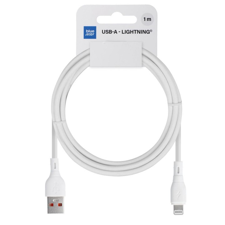 Kabel USB A do Lightning Blue Star 2,4A ECO 1 m  PJ68-24-2.4 biały
