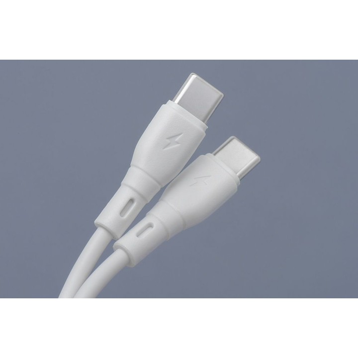 Cable USB C to USB C Blue Star 3A 60W ECO 1 m PJ73-13-3 white
