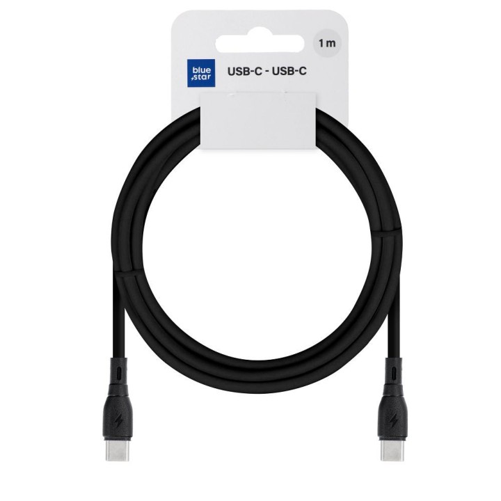 Кабель USB C — USB C Blue Star 3A 60W ECO 1 m PJ73-13-3 чорний
