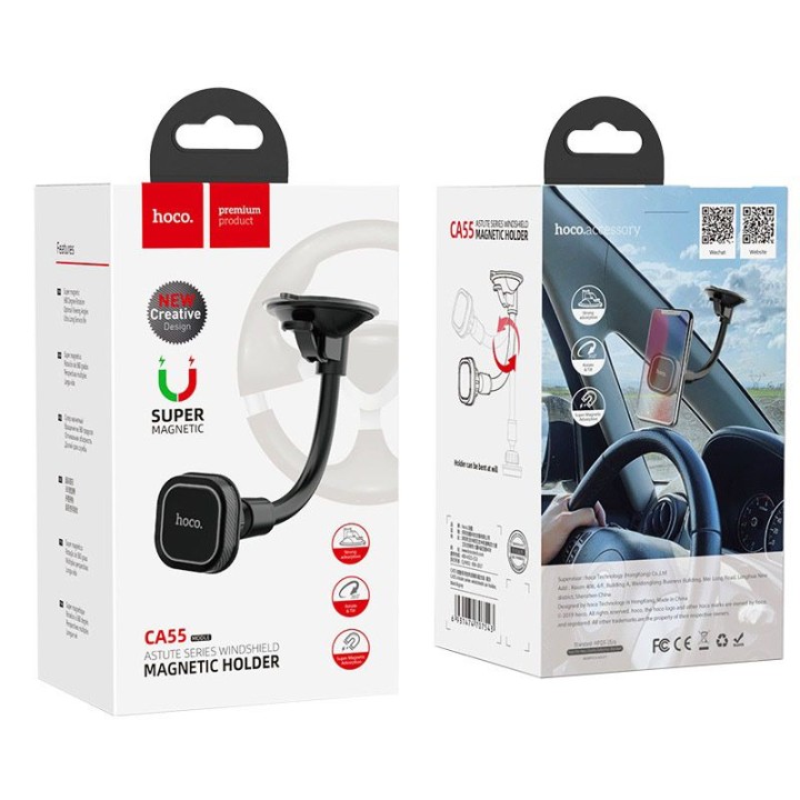 Magnetic car phone holder Hoco for windshield / dashboard CA55 black