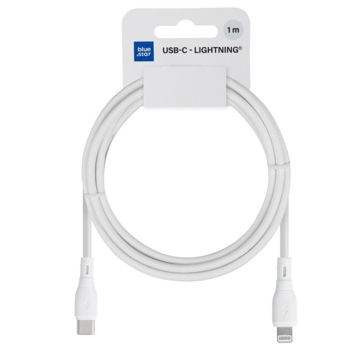 Cable USB C to Lightning Blue Star 2,4A 27W ECO 1 m PJ72-18-3 white