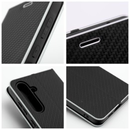 Чохол з клапаном для Xiaomi Redmi NOTE 14 5G Luna Book Carbon чорний