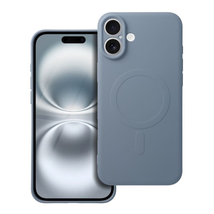 Case for Samsung S25 PLUS Silicone Mag Cover compatible with MagSafe (camera protection) light blue
