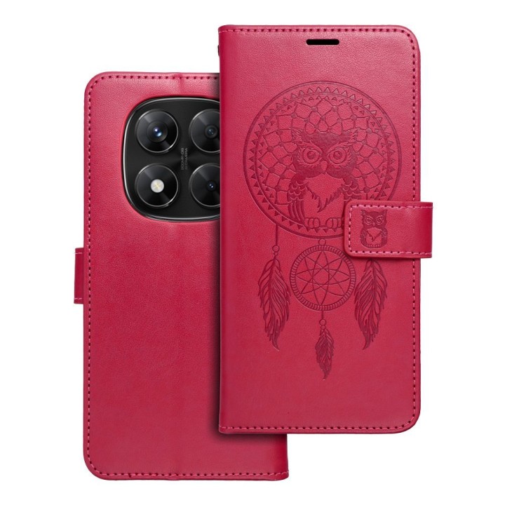 Чехол с клапаном для Xiaomi Redmi NOTE 14 PRO 5G / 14 PRO PLUS 5G Mezzo Book ловец снов маджента