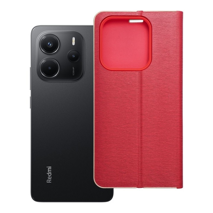 Flip case for Xiaomi Redmi NOTE 14 5G Luna Book Gold red