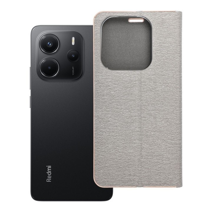 Flip case for Xiaomi Redmi NOTE 14 5G Luna Book Gold silver