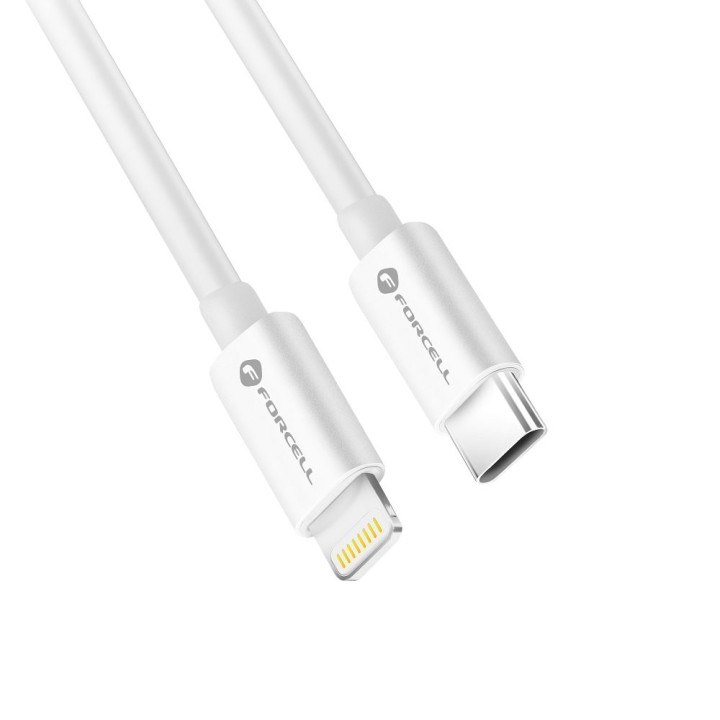 Кабель USB C — Lightning Forcell F-Energy MFi PD 3A 30W 1 m C901 белый