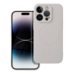Case for Samsung A56 Silicone Mag Cover compatible with MagSafe (camera protection) titanium grey