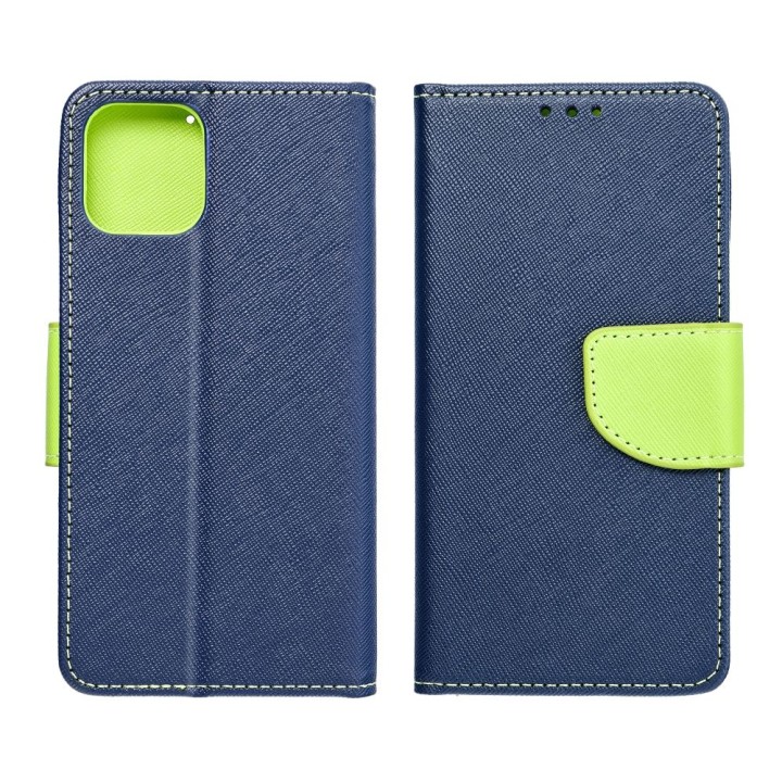Flip case for Xiaomi Redmi NOTE 14 5G Fancy Book navy blue-lime