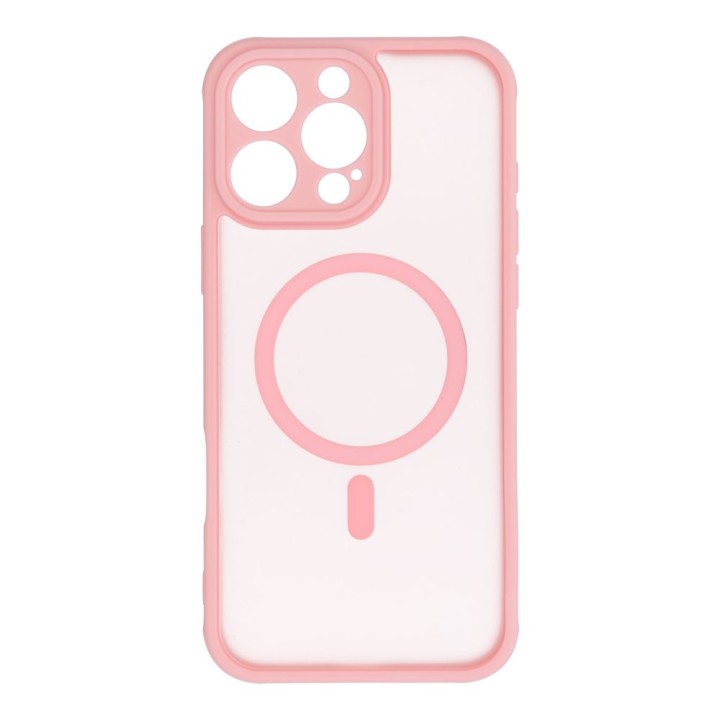 Чехол для iPhone 16 PRO MAX Full Matte Mag Cover совместимый с MagSafe светло-розовый